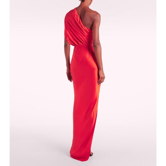 The Sei for FWRD Womens Drape Gown in Scarlet 10 New Long Maxi Dress - Picture 14 of 16